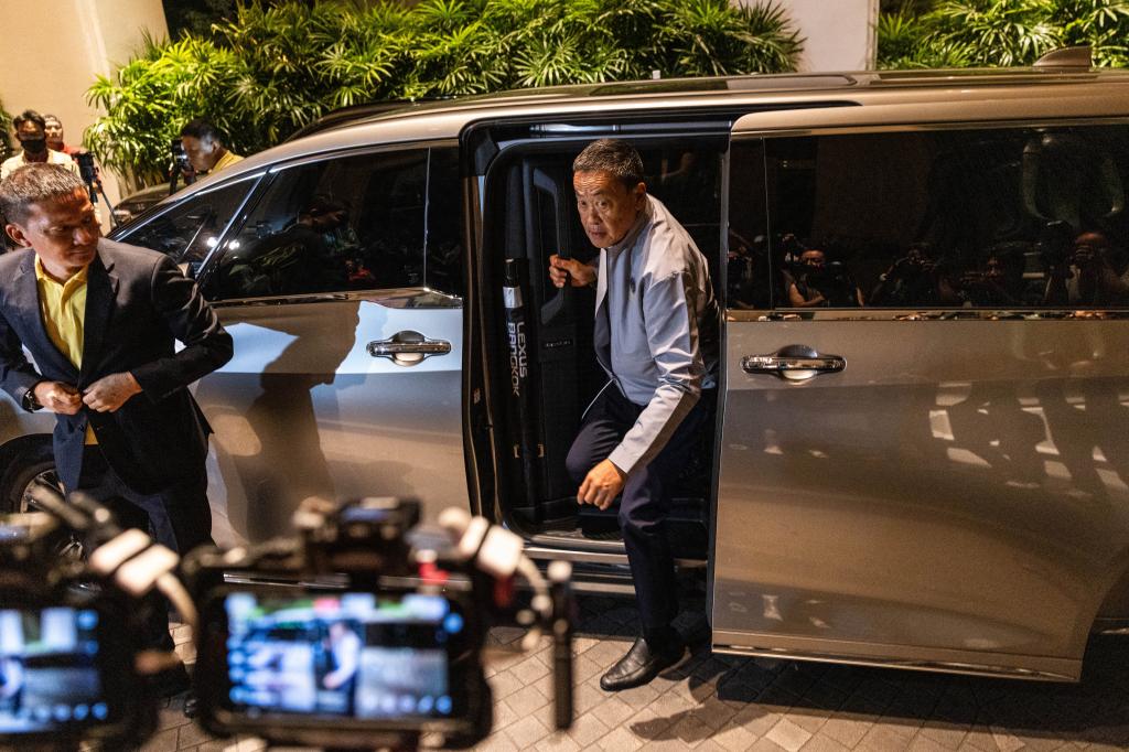 Prime Minister Srettha Thavisin arrives to the Grand Hyatt Erawan