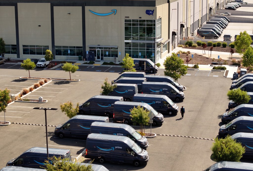 Amazon distribution center.