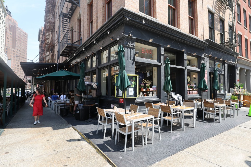 Bubby's restaurant on Hudson street at North Moore street.