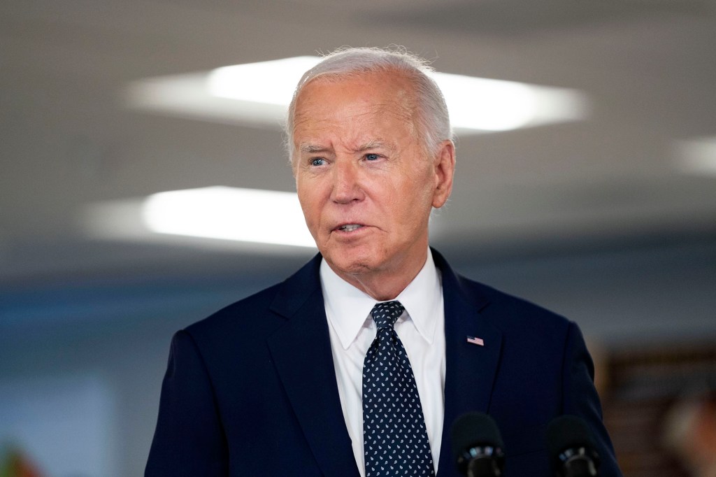 President Joe Biden delivers remarks after receiving an operational briefing on extreme weather at the D.C. Emergency Operations Center in Washington, DC.