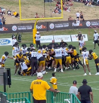 Things got chippy at Steelers camp Wednesday.