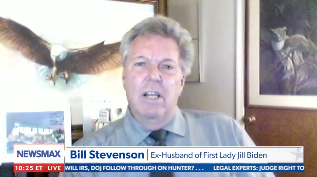 Bill Stevenson, former husband of First Lady Jill Biden, expressing his concerns in an interview