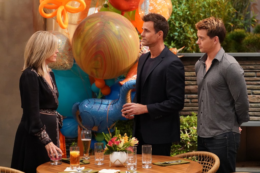 Laura Wright, Cameron Mathison, and Chad Duell on "General Hospital." 