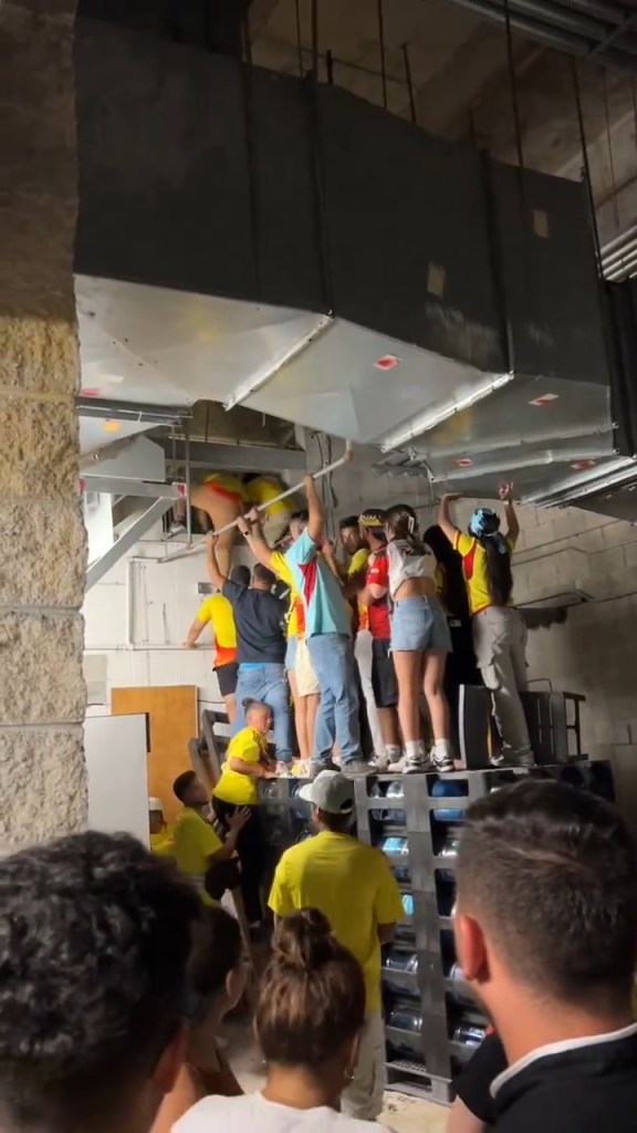 Fans tried crawling through vents to enter the Copa America final.