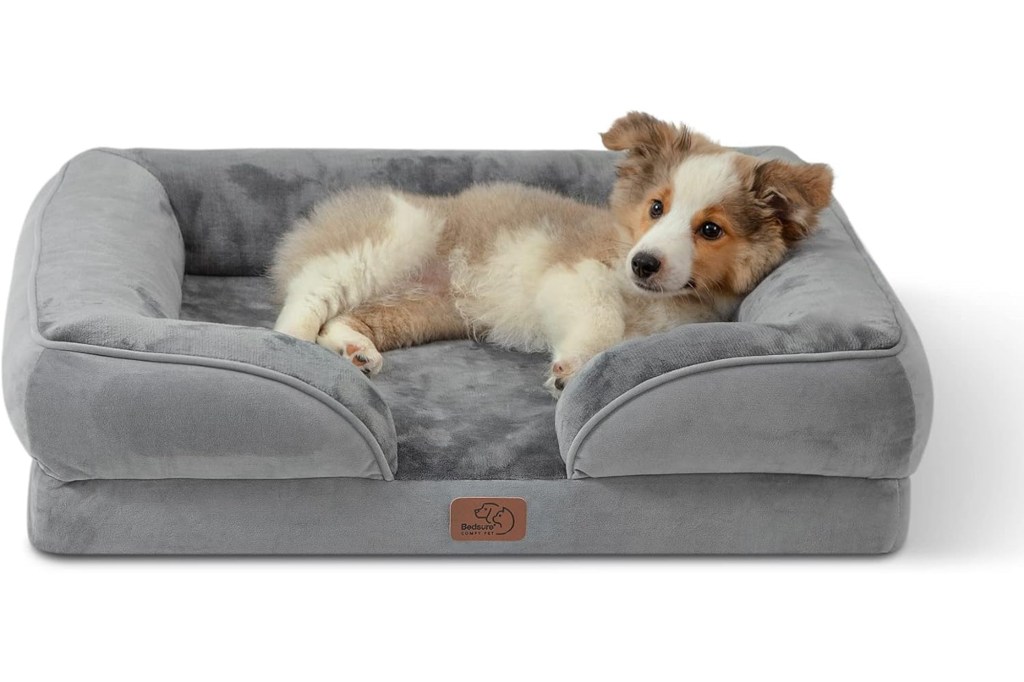 Bedsure Orthopedic Dog Bed for Medium Dogs - Waterproof Dog Sofa Beds Medium, Supportive Foam Pet Couch Bed with Removable Washable Cover, Waterproof Lining.