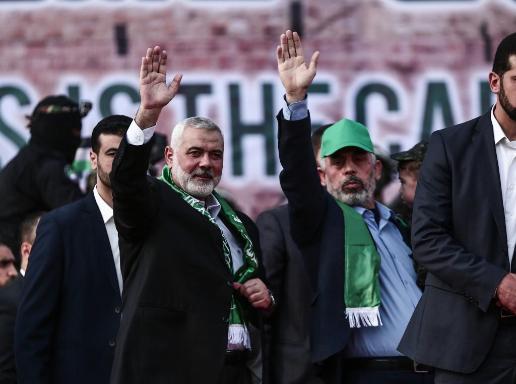 Haniyeh, left, was killed by an alleged Israeli "strike" on Wednesday. 