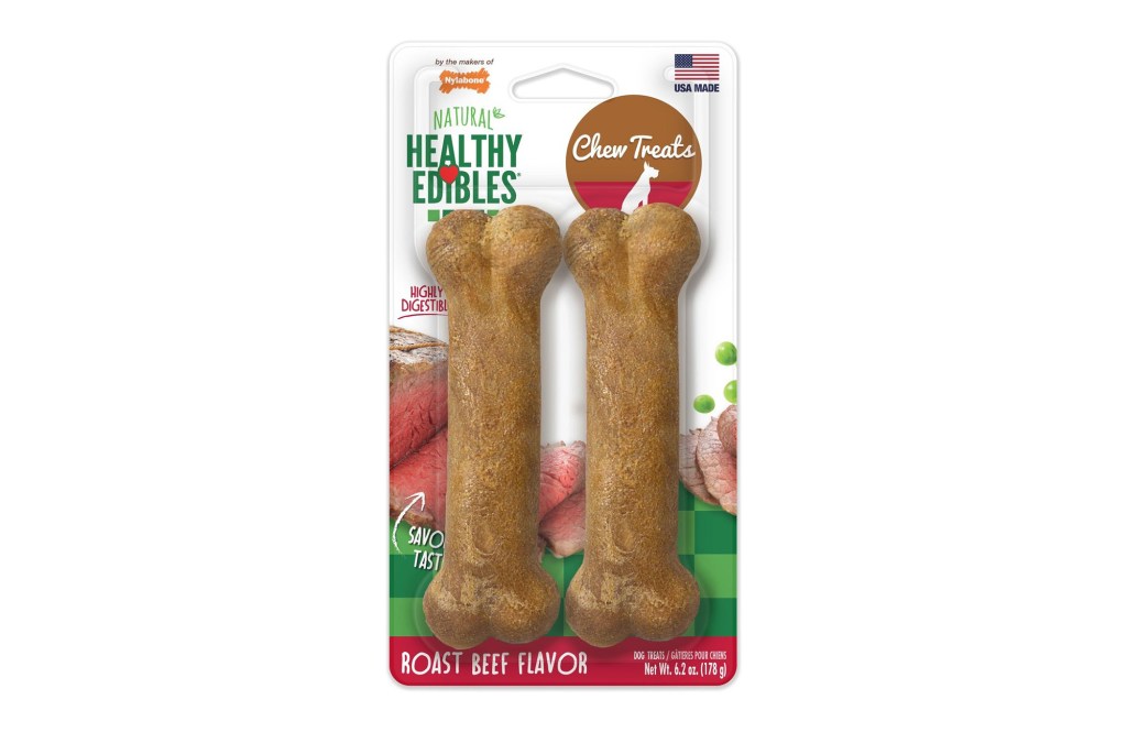 Nylabone Healthy Edibles All-Natural Long Lasting Roast Beef Dog Chew Treats