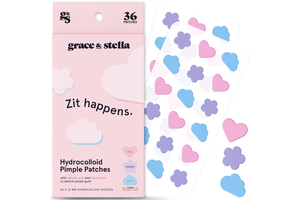 grace & stella Pimple Patches For Face (Multishape, 36 Count) - Hydrocolloid Acne Patches for Face - Dermatologist Tested, Vegan, Cruelty-Free Zit Patches for Face, Blemish Patches, Pimple Stickers