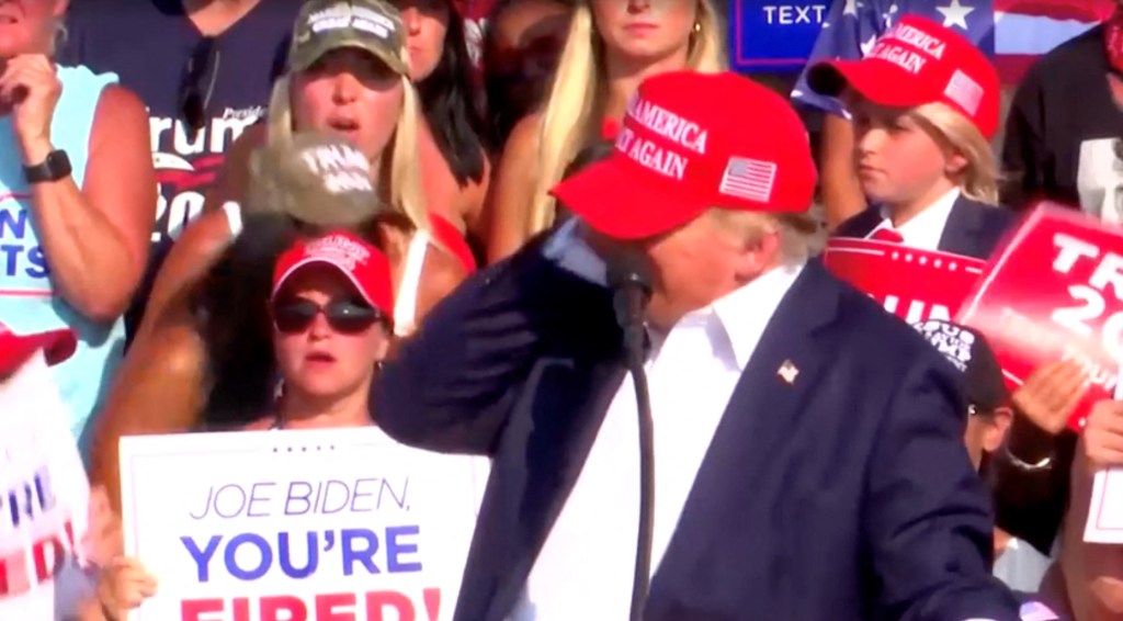 Trump was grazed on his ear while speaking in Butler.