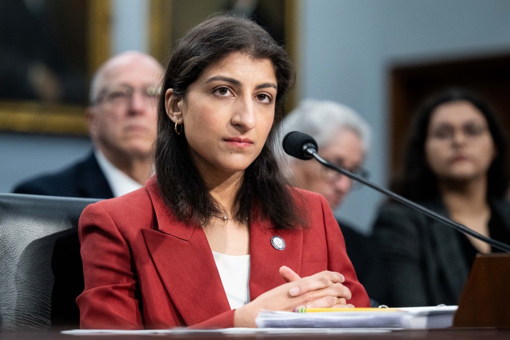 Lina Khan, Chair, Federal Trade Commission (FTC), speaking at a hearing of the House Committee on Appropriations Subcommittee on Financial Services and General Government at the U.S. Capitol.