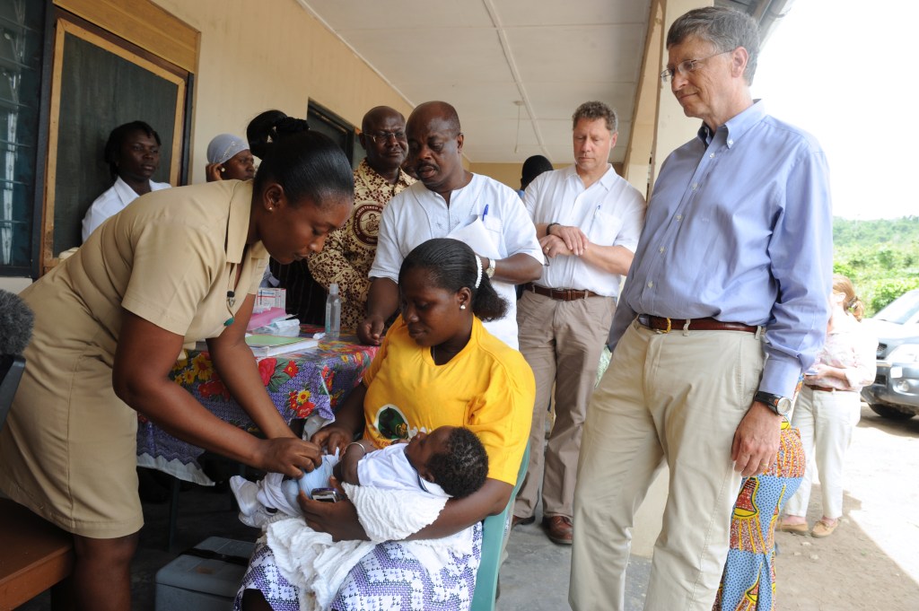 Bill Gates in Ghana in March 2013.