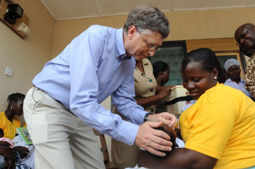 Bill Gates in Ghana.