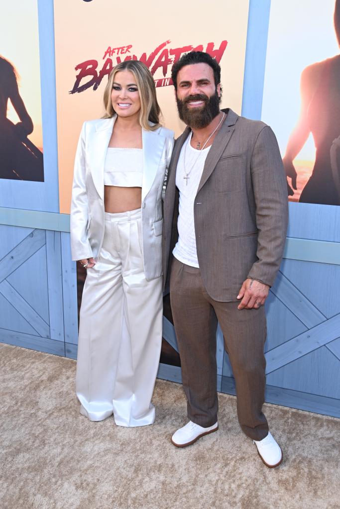 Carmen Electra and Jeremy Jackson attend the premiere of "After Baywatch: Moment in the Sun."