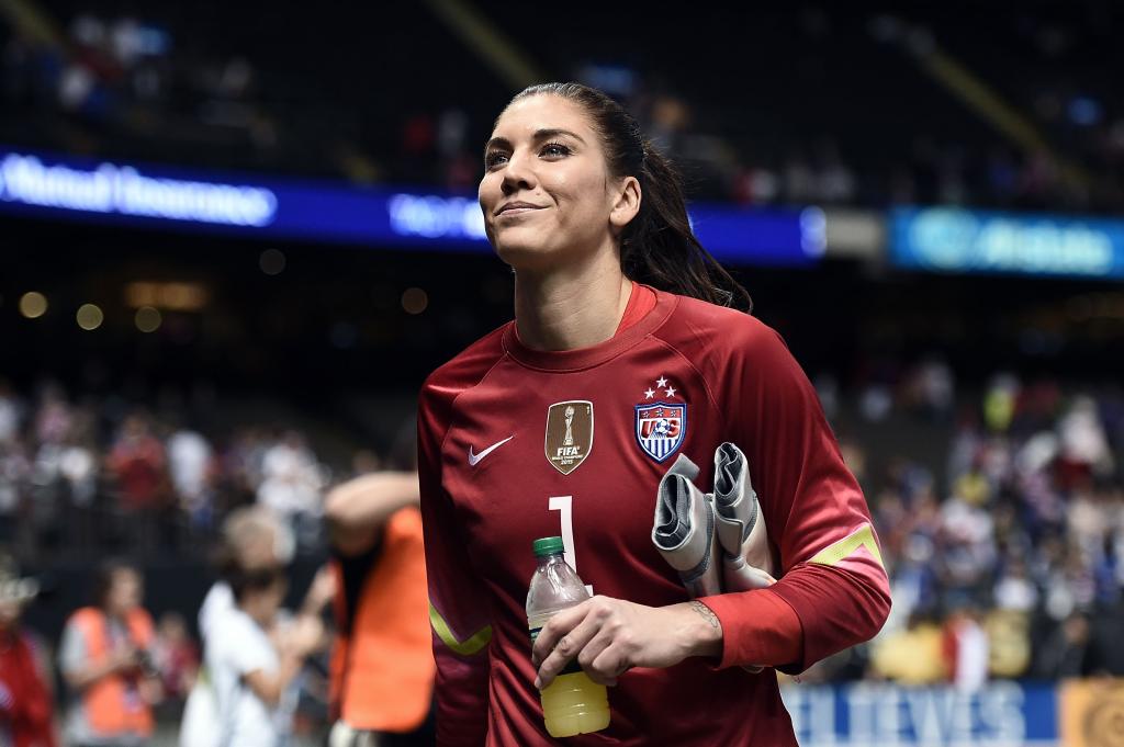 Hope Solo #1 of the United States leaves the field following the women's soccer match against China at the Mercedes-Benz Superdome on December 16, 2015 in New Orleans, Louisiana. 