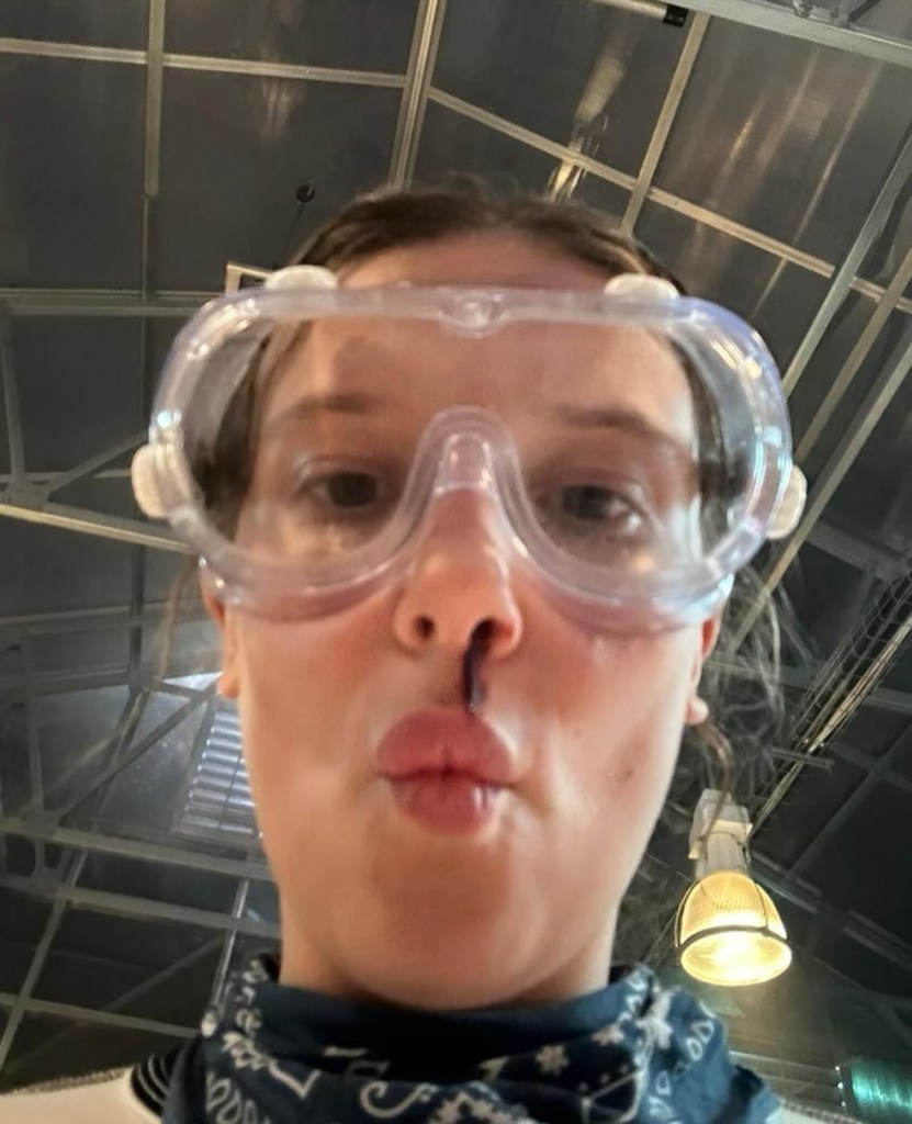 Millie Bobby Brown taking a selfie. 