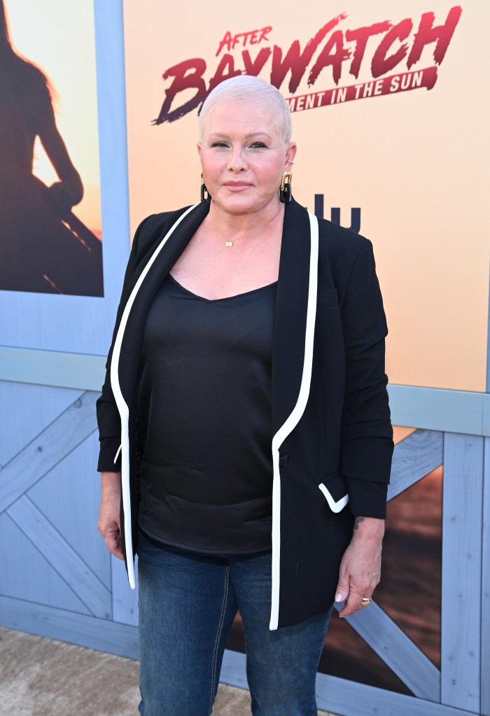 Nicole Eggert attends the premiere of ABC News Studios docuseries "After Baywatch: Moment in the Sun" at The Bungalow on August 26, 2024 in Santa Monica, California