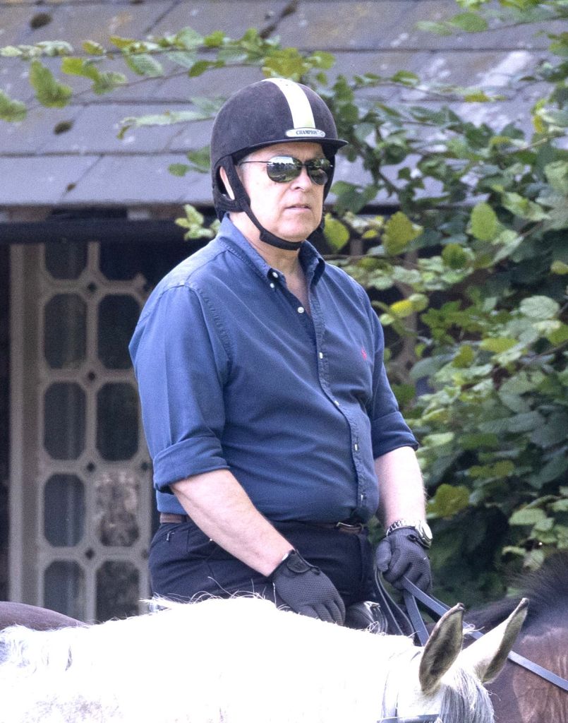 Andrew, horse riding at Windsor in July, has been described as a "recluse," barely leaving Royal Lodge since December.