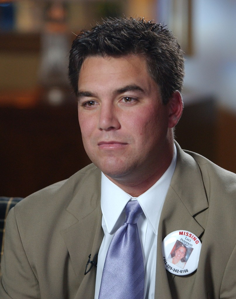 Scott Peterson talks on "Good Morning America" on Jan. 28, 2003 about the investigation into the disappearance of his wife, Laci.