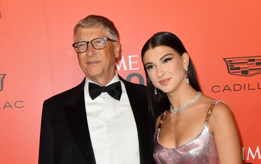 Bill Gates and Phoebe Gates at the TIME 100 Gala in NYC in June 2002.