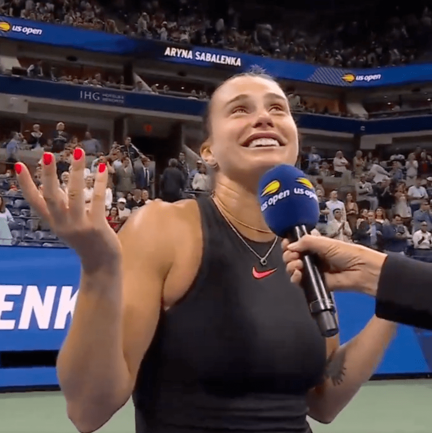 Aryna Sabalenka thinks drinks might score her some more fans.