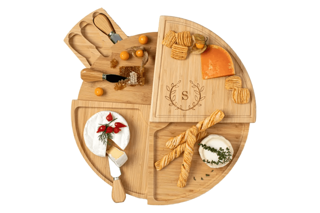 Uncommon Goods Personalized Compact Swivel Cheese Board