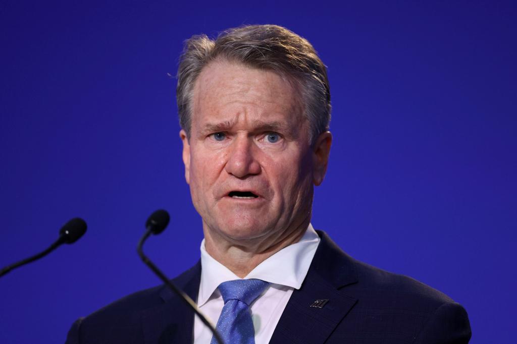 Brian Moynihan speaking in front of a lectern.