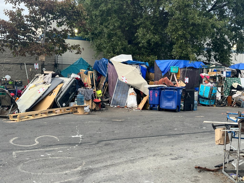 open-air encampment