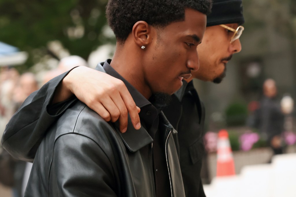 Christian Combs, son of rapper and music producer Sean "Diddy" Combs, at Federal Court in Manhattan for his father's bail hearing.