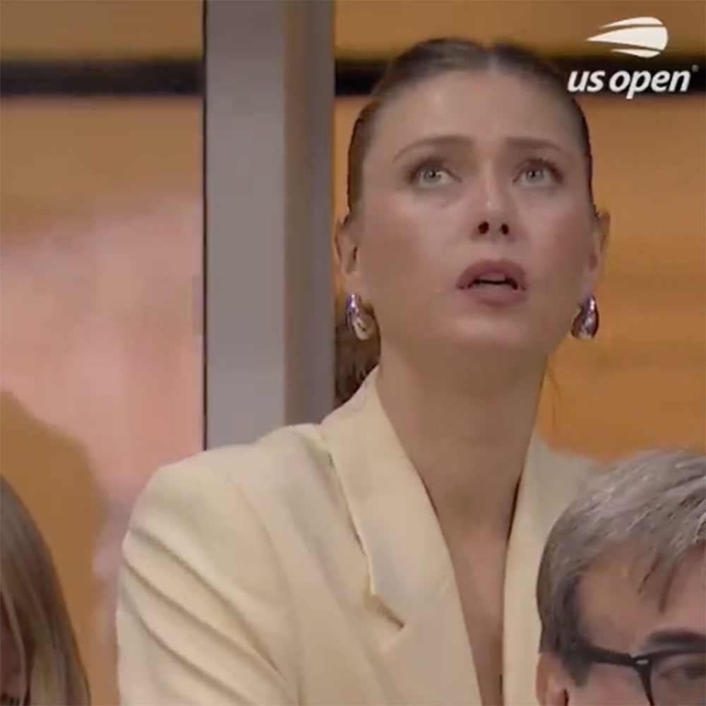 Maria Sharapova trolled herself after ESPN cameras captured her looking somber while at the US Open on Thursday, September 5, 2024.  