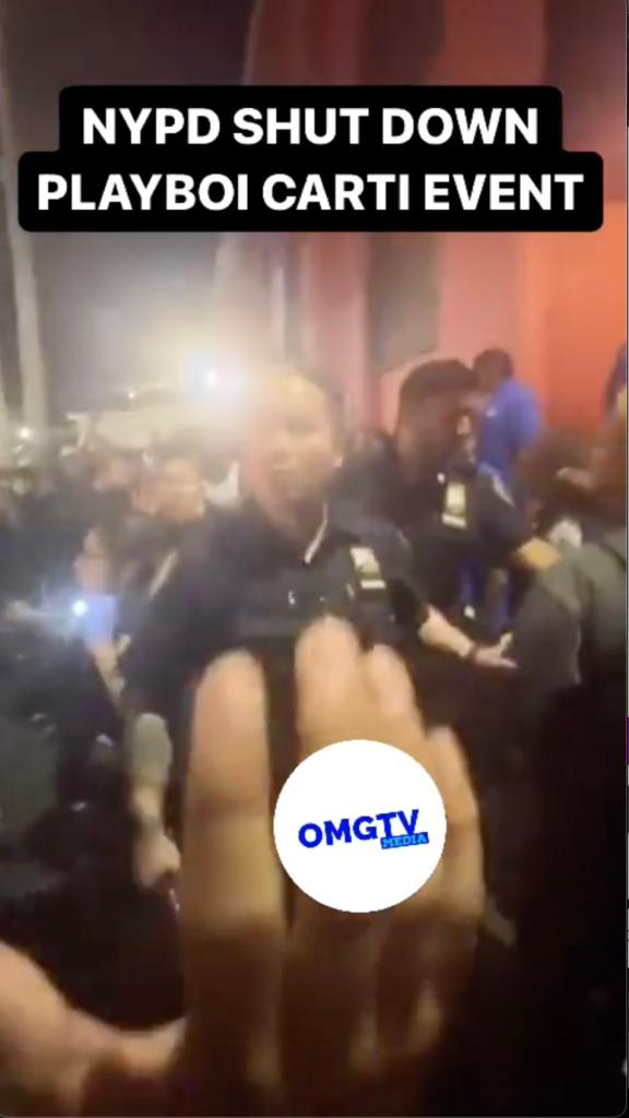 The concert was shut down after a large crowds of fans descended on the Crown Heights venue and clashed with police officers.