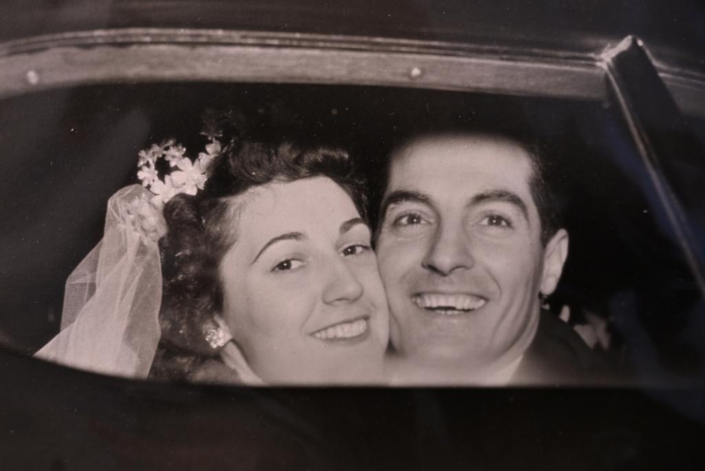 Nigro and her husband on their wedding day.