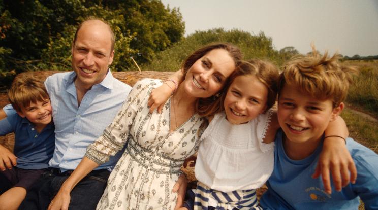 Monday, Sept. 9, 2024, Kate, Princess of Wales and Prince William with their children Prince George, right, Princess Charlotte and Prince Louis, left.