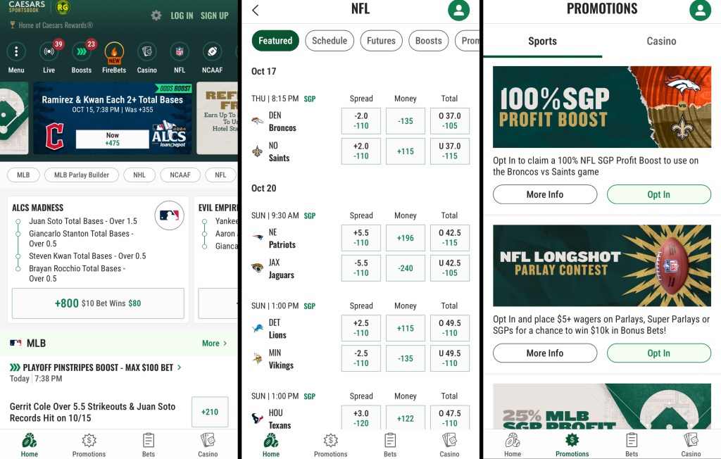 Caesars Sportsbook mobile app