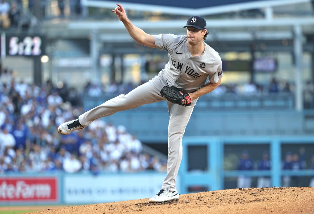 Gerrit Cole held the Dodgers to one run over six-plus innings in the Yankees' Game 1 loss.