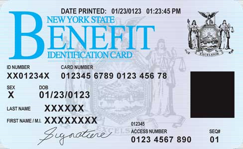 EBT (Electronic Benefit Transfer) card New Yorkers use to collect cash assistance and other welfare benefits.