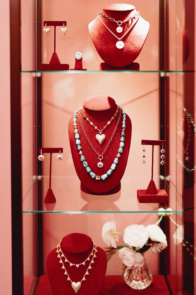 Marlo Laz's fine jewelry selections on display at the new Madison Avenue store