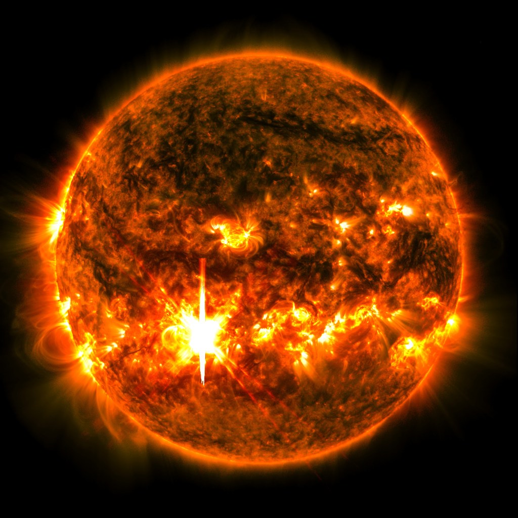 Sunspot AR3842 erupting.