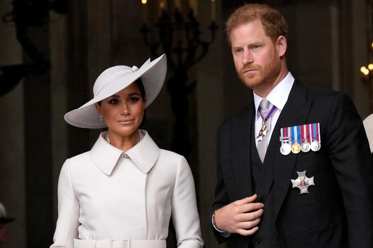 Meghan Markle and Prince Harry at St Paul's Cathedral in London on June 3, 2022.