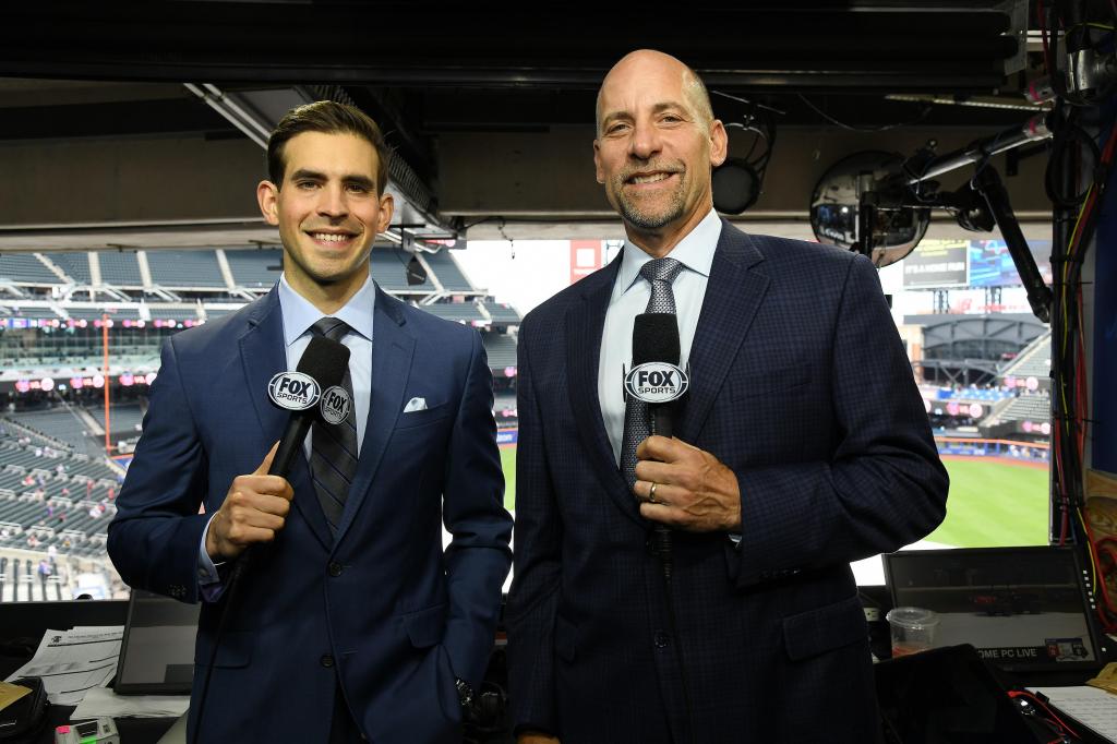 Joe Davis (left) and John Smoltz.