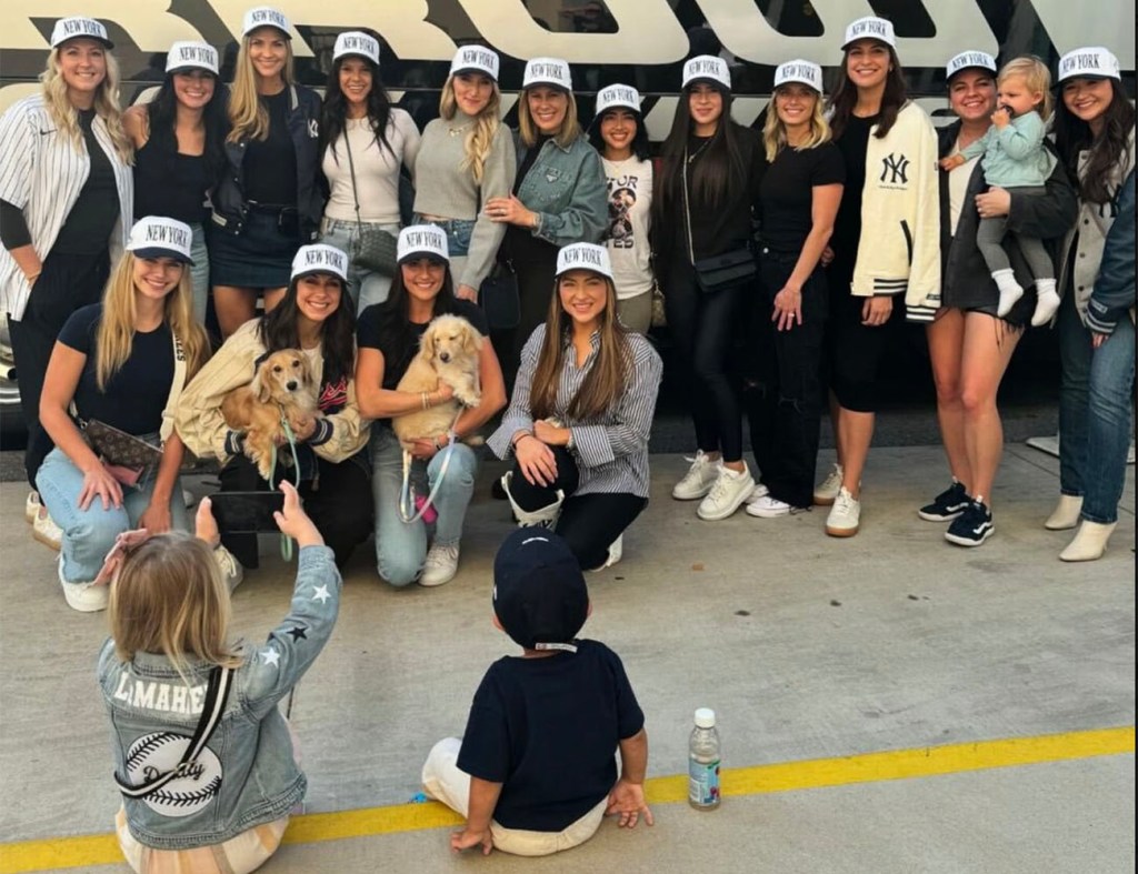 The wives and girlfriends of Yankees players heading out to support the team in the World Series against the Los Angeles Dodgers.
