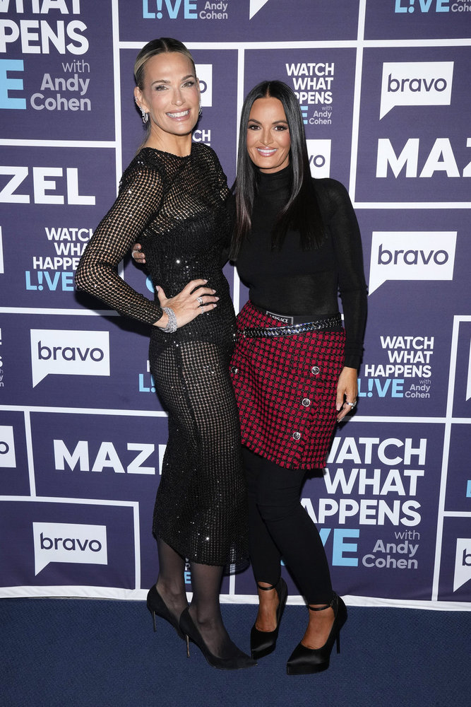 Molly Sims and Lisa Barlow pose together at "WWHL."