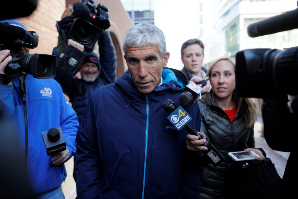 Singer leaves the federal courthouse in Boston on March 12, 2019.