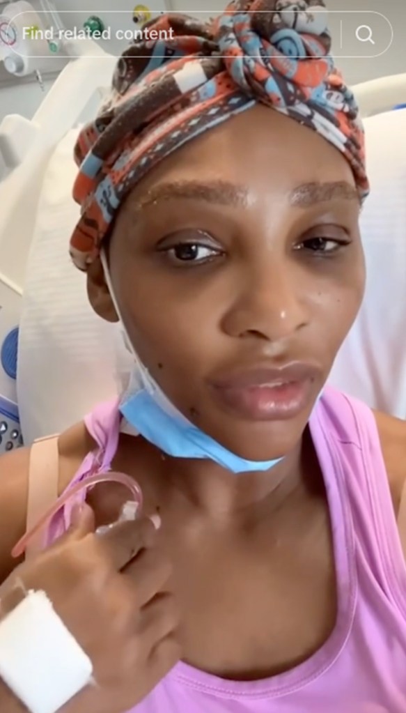 Serena Williams detailed the recent procedure of having a large cyst removed from her neck.