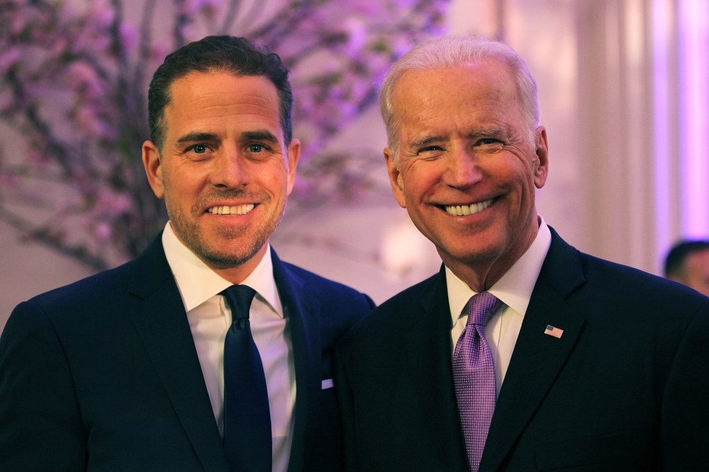 Hunter Biden and Joe Biden in April 2016.