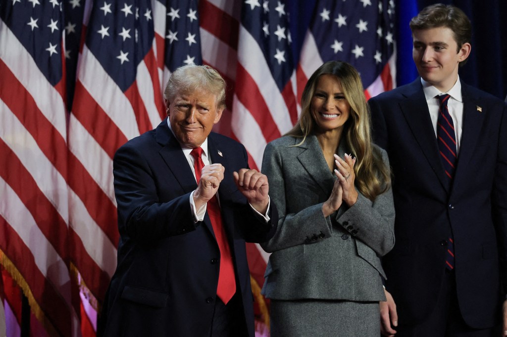 donald trump, melania trump and barron trump