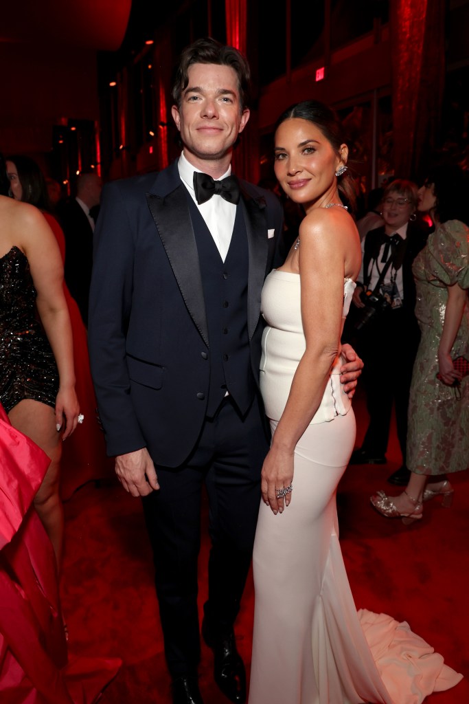 John Mulaney, Olivia Munn at the 2024 Vanity Fair Oscar Party