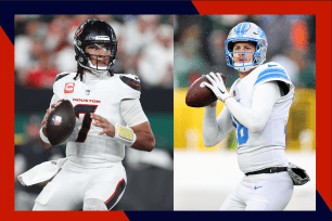 Houston Texans star C.J. Stroud (L) and Detroit Lions quarterback Jared Goff are going head-to-head at NRG Stadium in week ten of the 2024 NFL season.