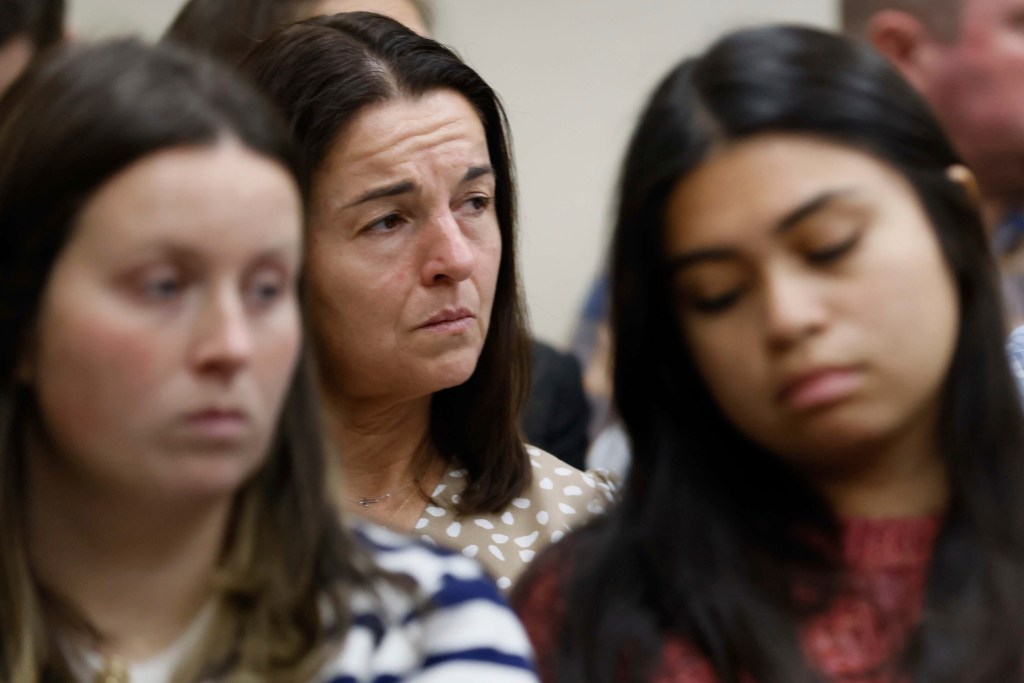 Riley's mother Allyson Phillips (center) listening during Ibarra's trial on Nov. 18, 2024.