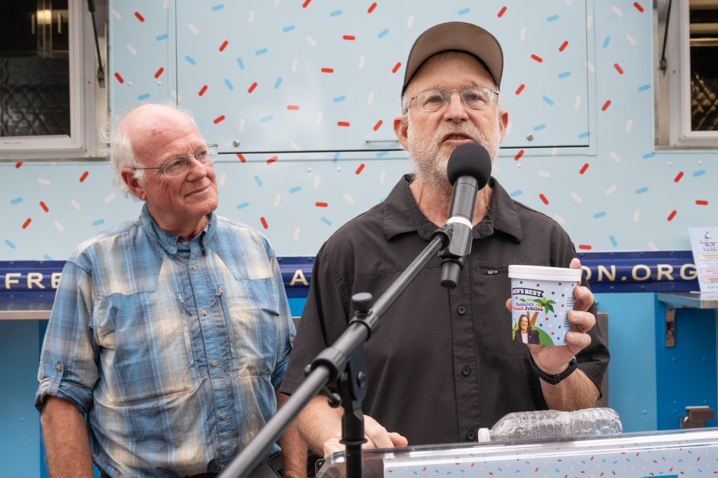 Co-founders Ben Cohen and Jerry Greenfield last month.