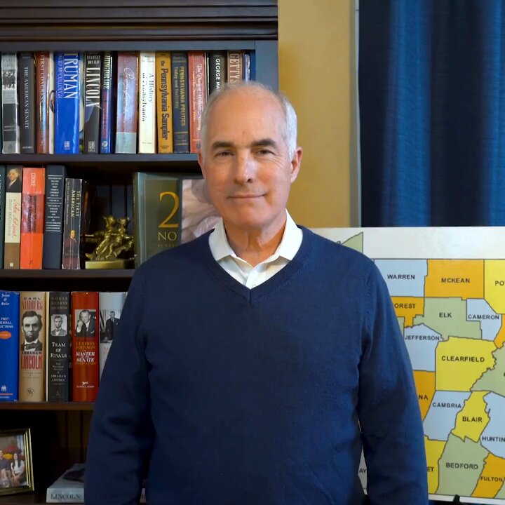 Bob Casey screenshot from Twitter video saying democratic process requires all votes be counted.